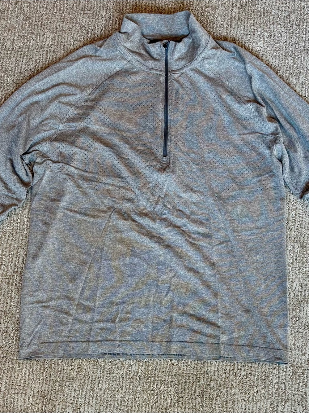 RHONE Men's Heather Gray Half-Zip Performance Pullover